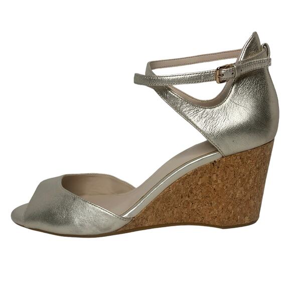 Cole Haan Soft Gold Sadie Grand Cork Wedges - Size 10.5 - Women - Picture 7 of 13